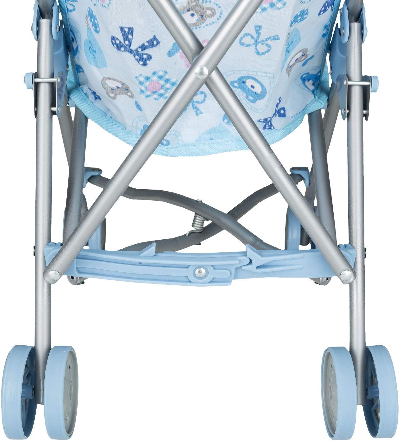 Idena 40069 Folding Doll Buggy, Bear Design (Blue), 26.5*55*41 cm - Image 2