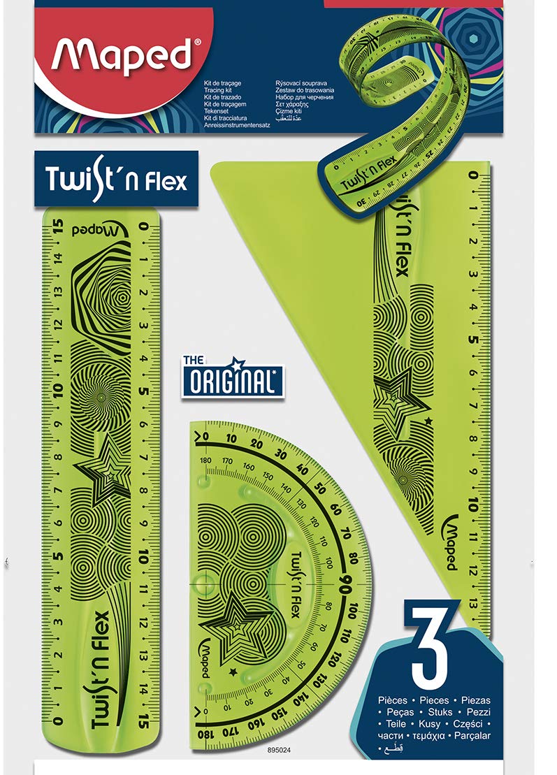 Maped Twist and Flex Three Piece Geometry Set, Assorted Colours - Image 4