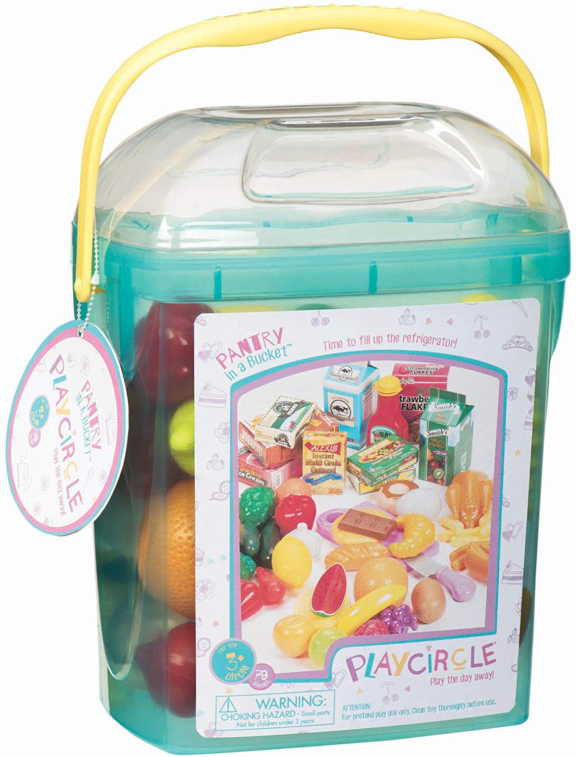 Battat - Play Circle - Play Food - Kitchen Toys - Grocery Store - Pretend Play - Pantry In A Bucket - 3+ Years(79 Pieces) - Image 3