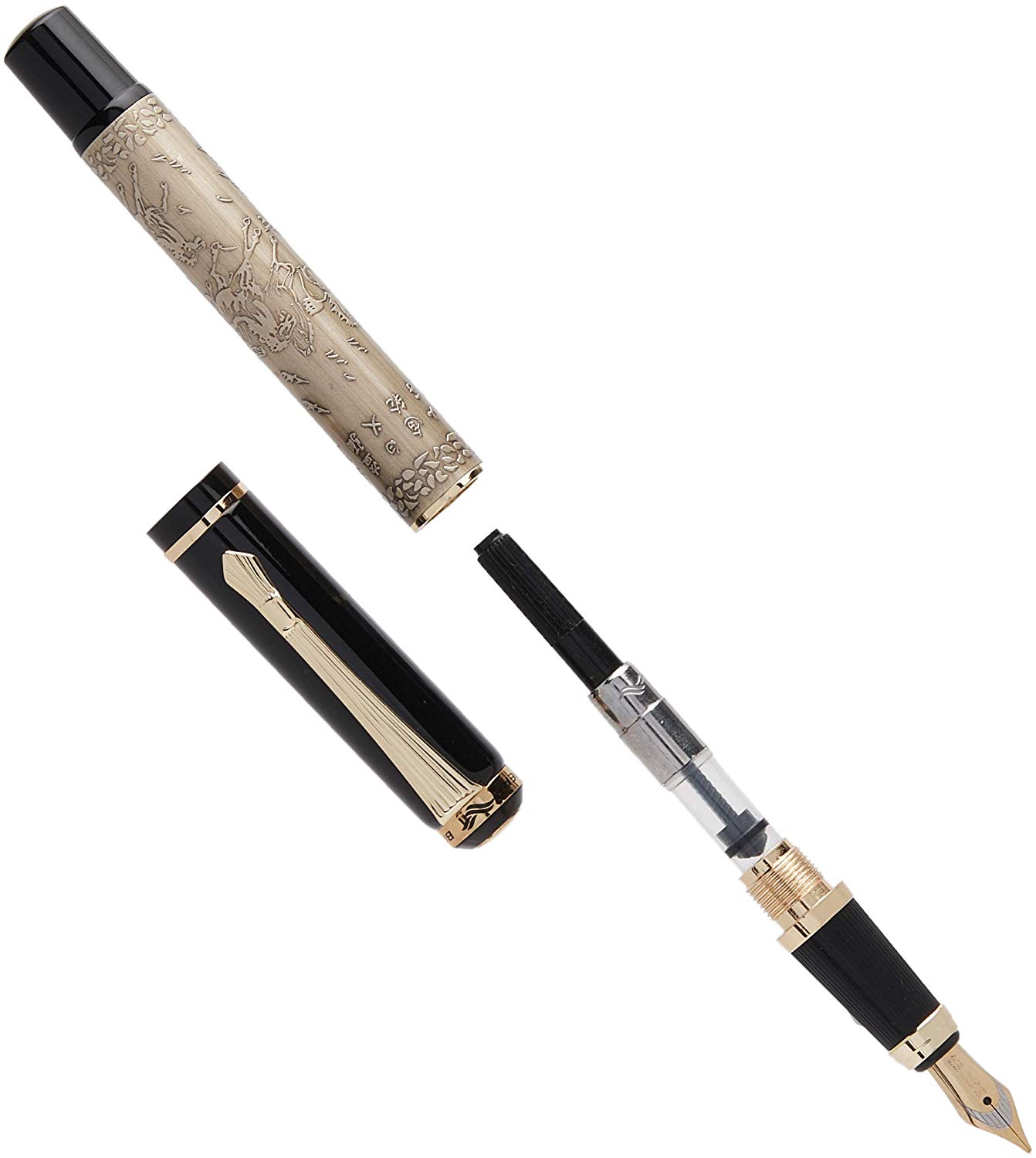 AKORD Luxury Chinese House Calligraphy Fountain Pen - Bronze - Image 2