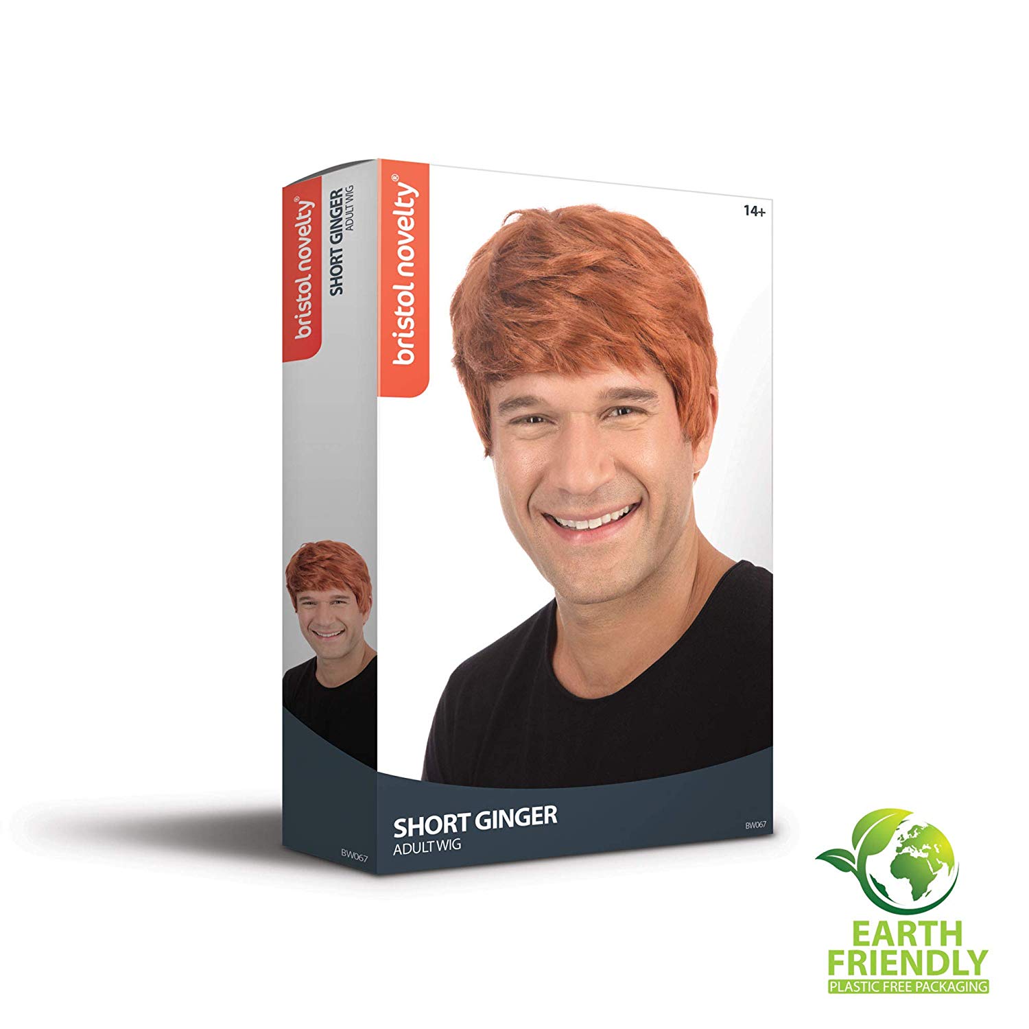 Bristol Novelty BW067 Male Wig Short Ginger, One Size Halloween - Image 2