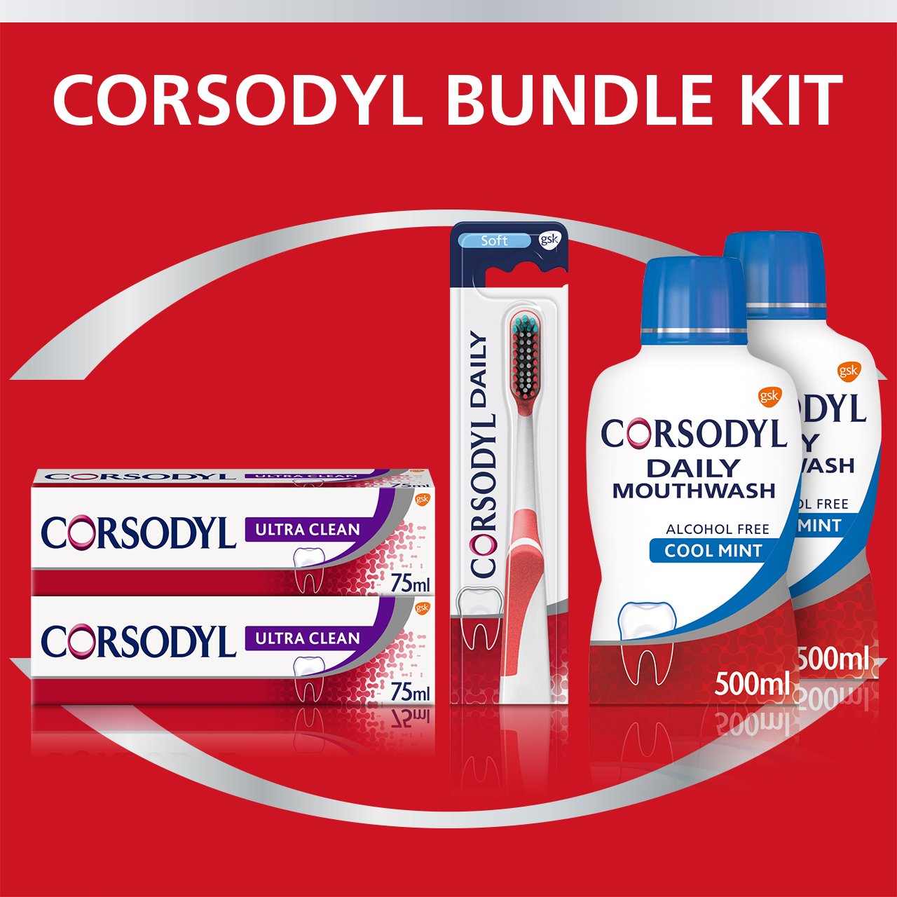 Corsodyl Gum Care Toothpaste And Toothbrush Multipack, Regime Kit (1 x