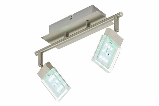 Briloner Leuchten LED ceiling light, rotatable & colour-changing, dimmable ceiling lamp, matt-nickel, 2 x 320 lumen, IP20, 2 x 3,6 W, 30.5 x 7 x 10 cm - Image 4
