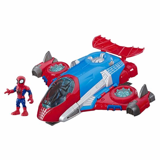 Playskool Heroes Marvel SUPER HERO ADVENTURES Spider-Man Jetquarters, 5-Inch Action Figure and Vehicle Set, Toy Jet, Collectible Toys for Kids From 3 Years Old - Image 2