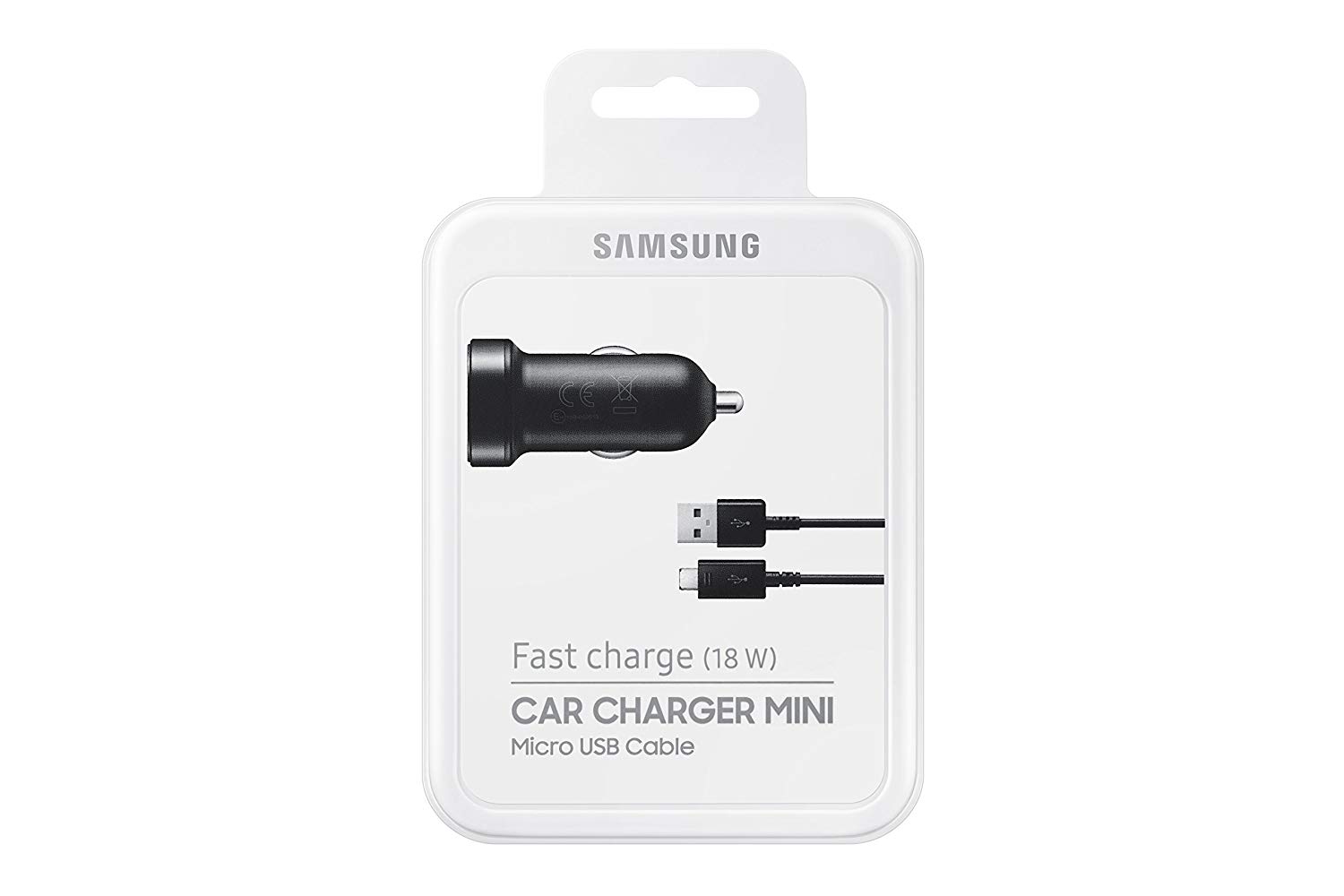 Samsung Original Fast Charging Mini Adaptive Car Charger with Micro USB Cable, Black - Image 2