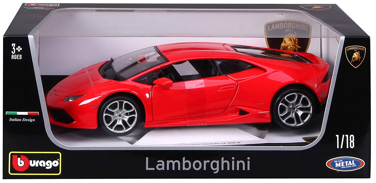 Bburago 1: 18 Lamborghini Huracán LP 15611038R 610/Red - Image 4
