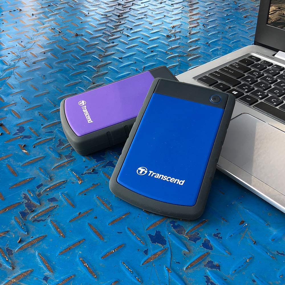 Transcend StoreJet 25H3 1TB Rugged Portable Hard Drive, Shock Resistant USB 3.1 Gen 1, Navy Blue -TS1TSJ25H3B - Image 2