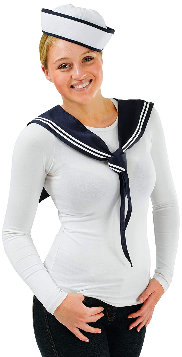 Rubies Bristol Novelty DS119 Sailor Girl Set, Navy and White