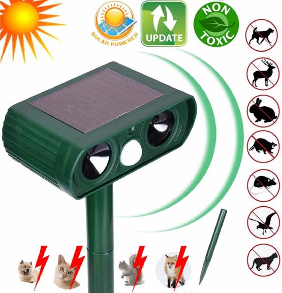 N3 ZELEK Cat Repellent Solar Battery Ultrasonic Pest Repeller Cat Scarer Fox Deterrent NEWEST UPGRADED 2020 Cat Deterrent Garden Dog Bed Garden Fox Repellent Cat Bed Bird Scarer