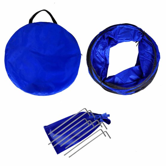 dibea Dog Tunnel Play Tunnel Dog Cave Agility Tunnel Blue Size (L) 500 x 60 cm - Image 3