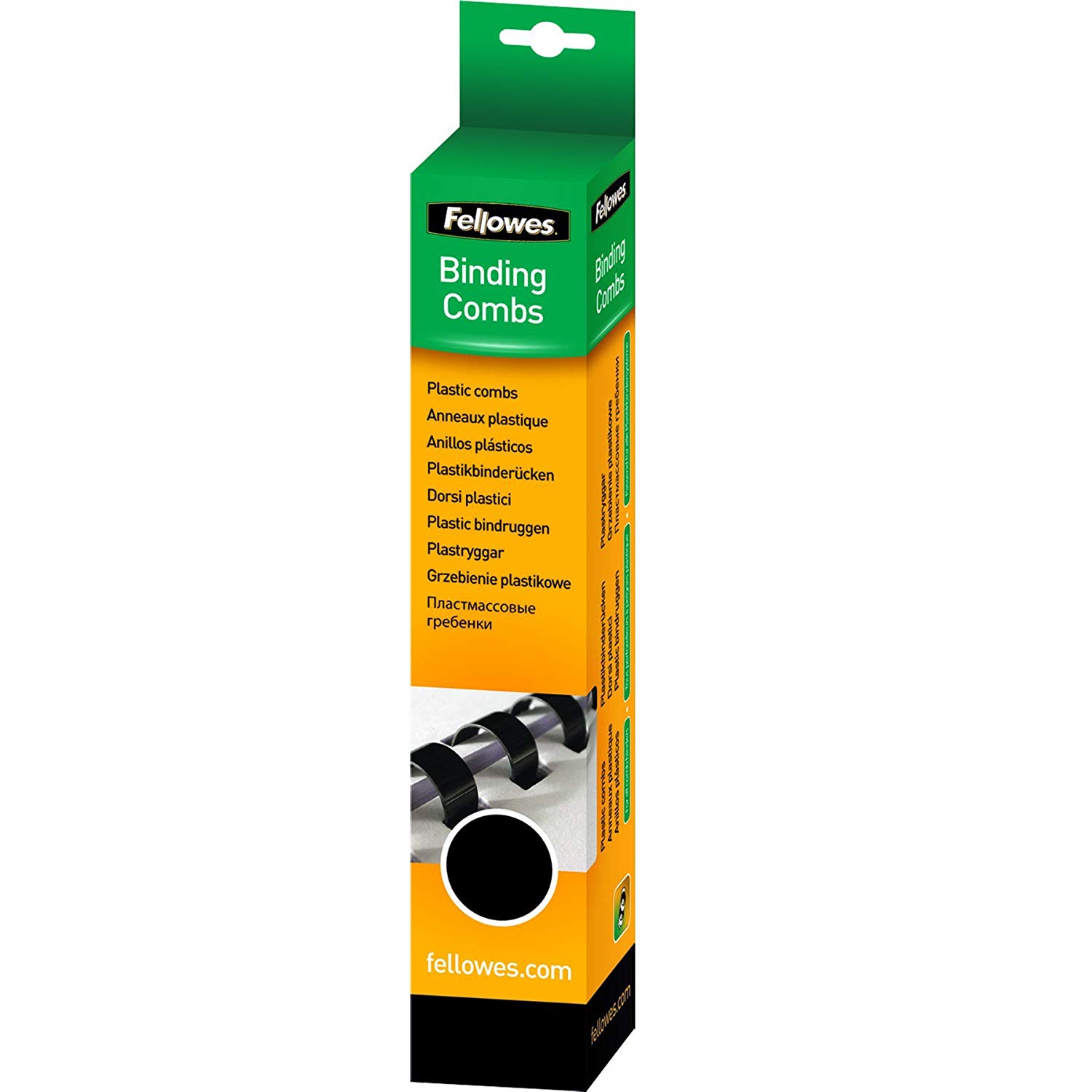 Fellowes Plastic Binding Combs, 8mm A4, 21-40 Sheet Capacity, 21 Rings, Black, Pack of 100 - Compatible with Comb Binding Machines - Image 2