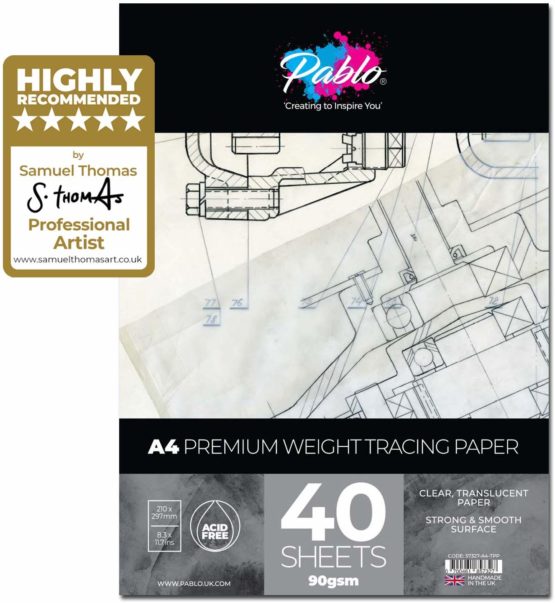 Tracing Paper Pad - 90gsm, 40 Sheets - Premium, High Transparency - (A4)