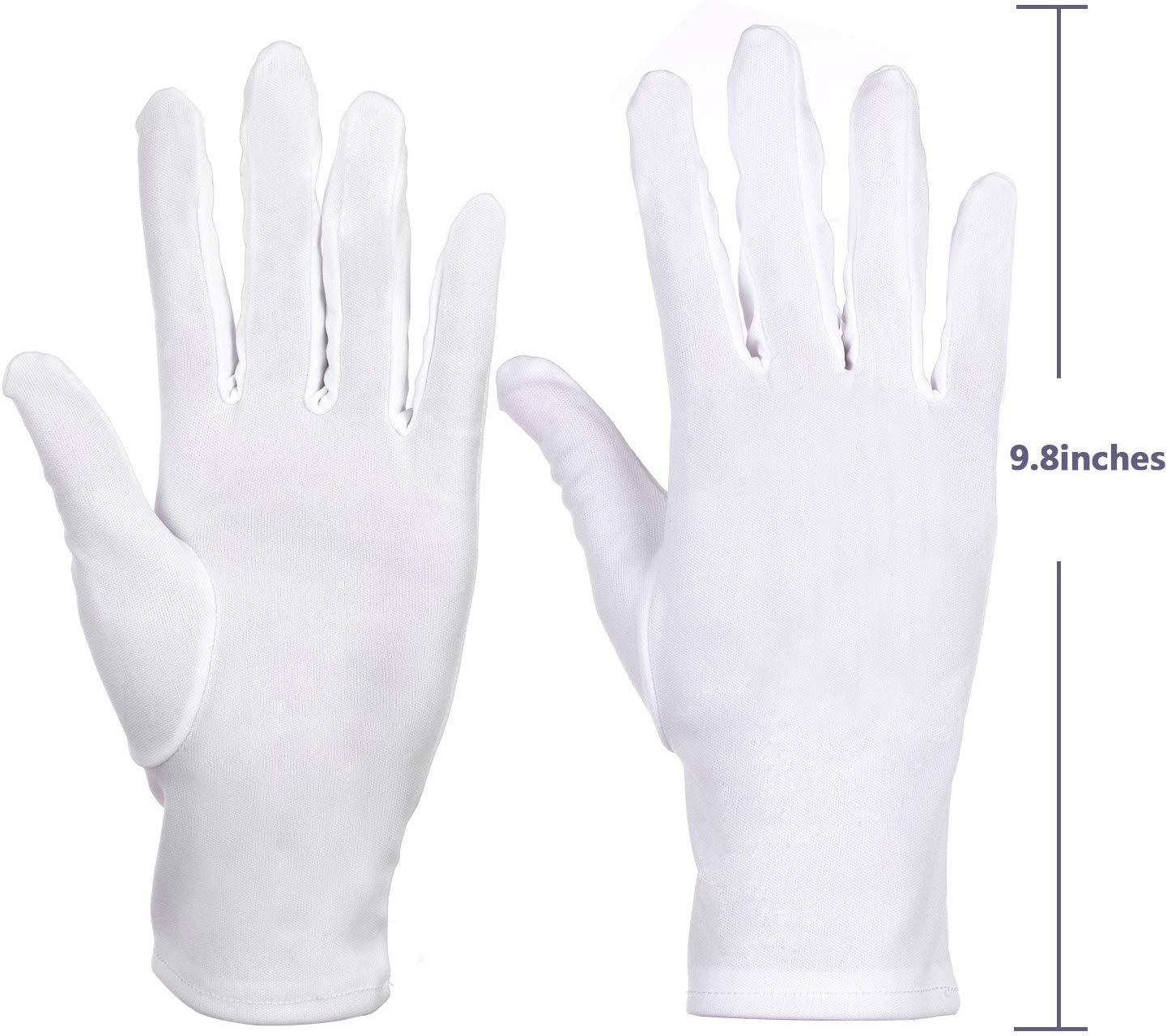 Sumind White Uniform Gloves - Formal & Parade Gloves in Satin & Nylon Cotton - Image 3