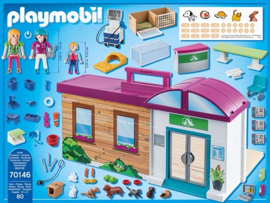 Playmobil City Life 70146 Take Along Vet Clinic with lots of equipment, animals and Playmobil figures, for Children 4+ - Image 3
