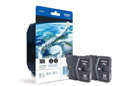 Brother LC-985BK Inkjet Cartridge, Black, Twin Pack, Standard Yield, Includes 2 x Inkjet Cartridges, Brother Genuine Supplies