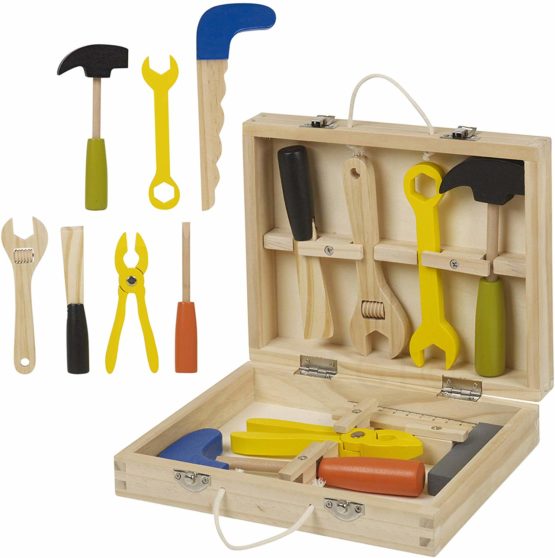 URBN-TOYS 8pc Wooden Mini Tool Box