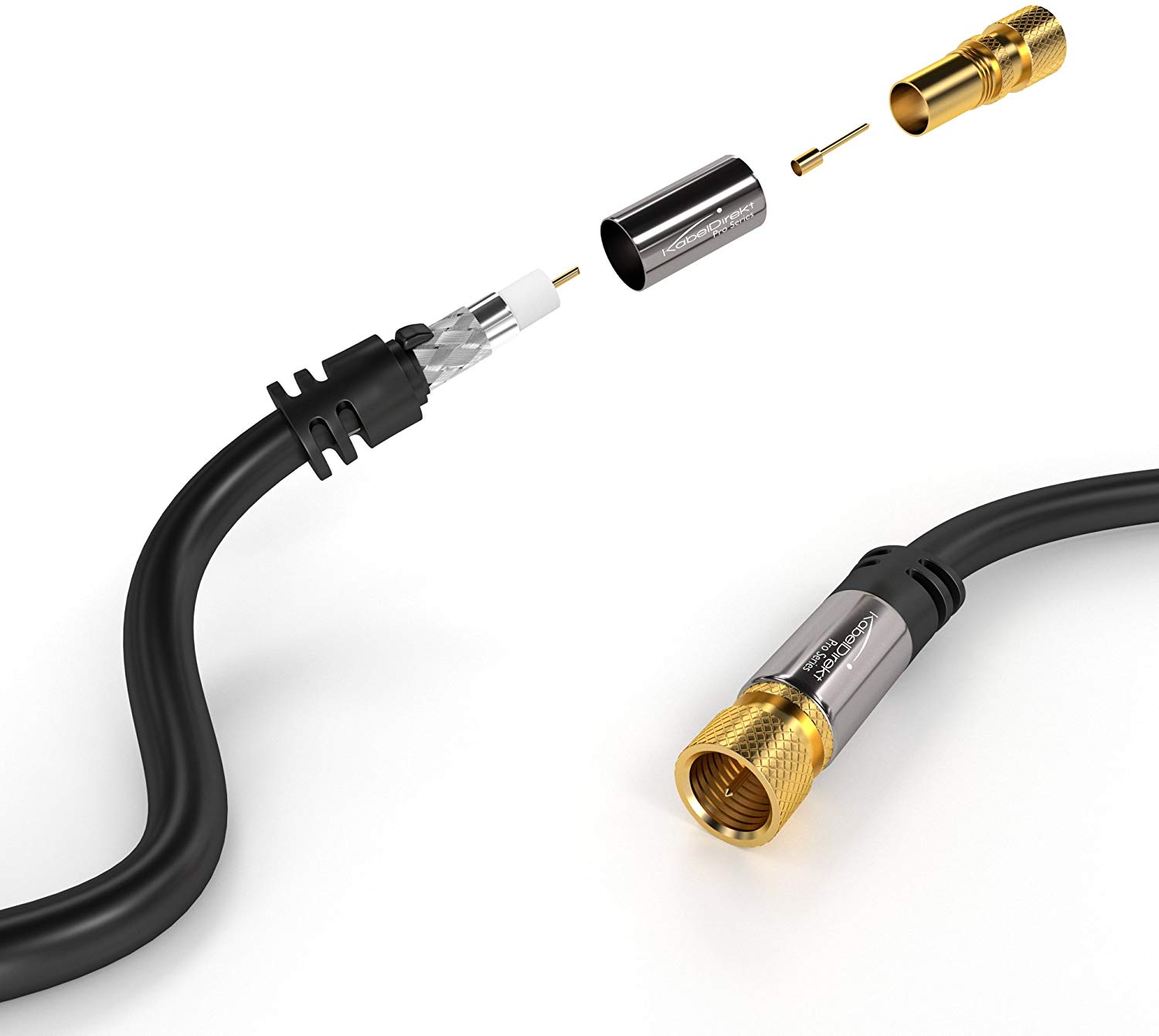 KabelDirekt, SAT Cable, Coaxial, Internet & Satellite TV/Aerial Cable with F-Connector, Metal Plug, Designed in Germany - Image 3
