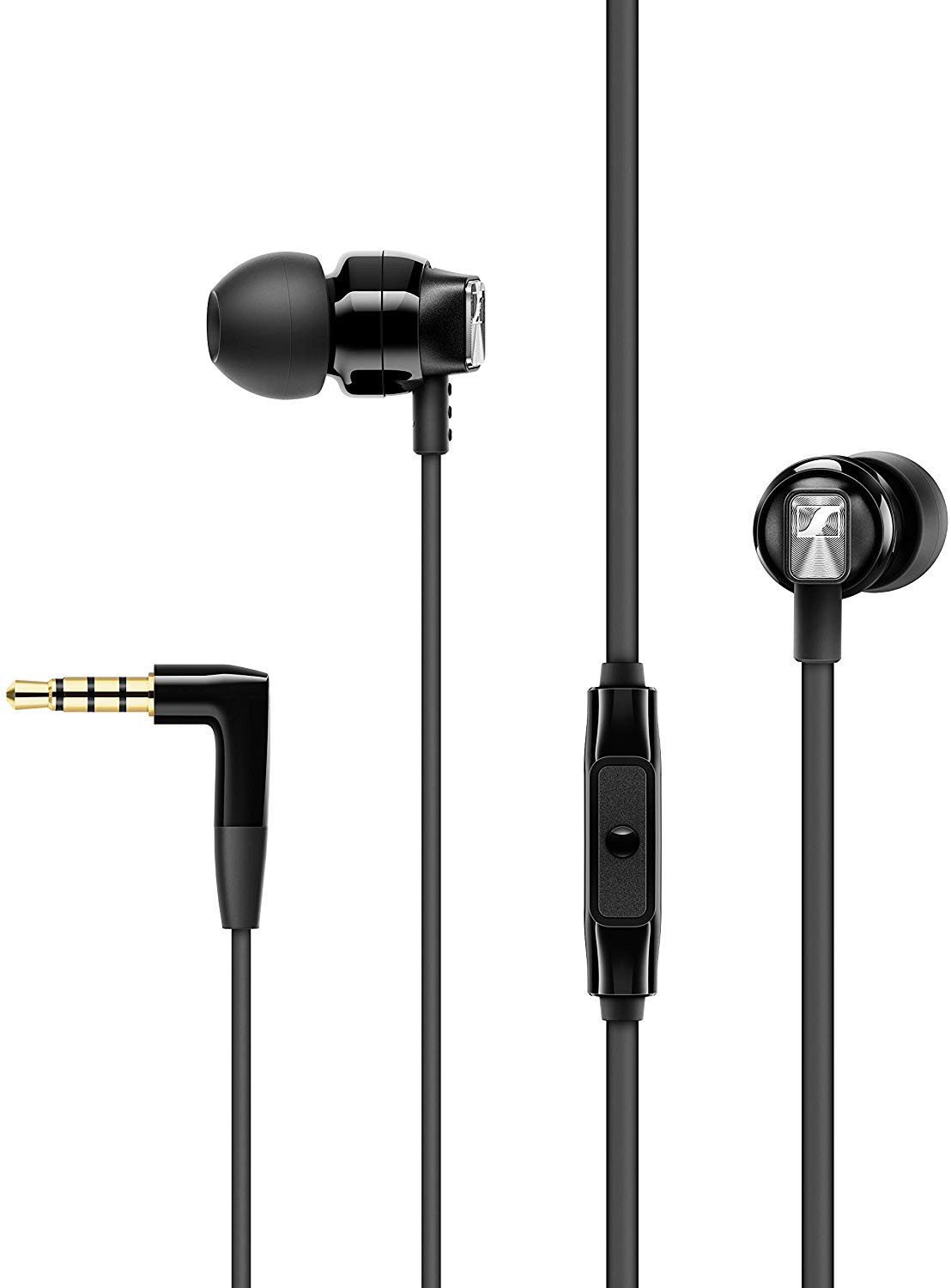 Sennheiser CX 300S Ear-Canal Headphones with Universal Smart Remote - Black, 508593, Unico