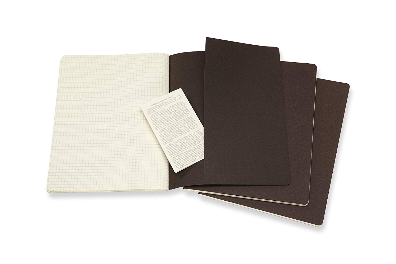 Moleskine CH022P2 X-Large Squared Cahier Journal - Coffee Brown (Pack of 3) - Image 4