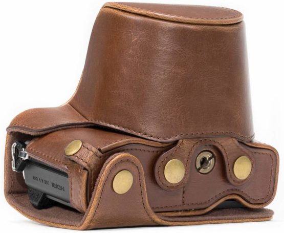 MegaGear Ever Ready Leather Camera Case compatible with Olympus OM-D E-M10 Mark II, E-M10 (14-42mm) - Image 2