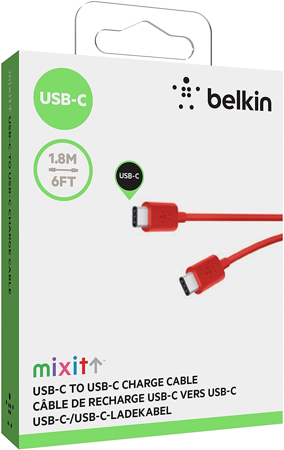Belkin USB-C to USB-C Cable, 1.8 m (USB-IF Certified, 480 Mbps, Compatible with MacBook Pro, Google Pixel, Huawei P9 - Image 2
