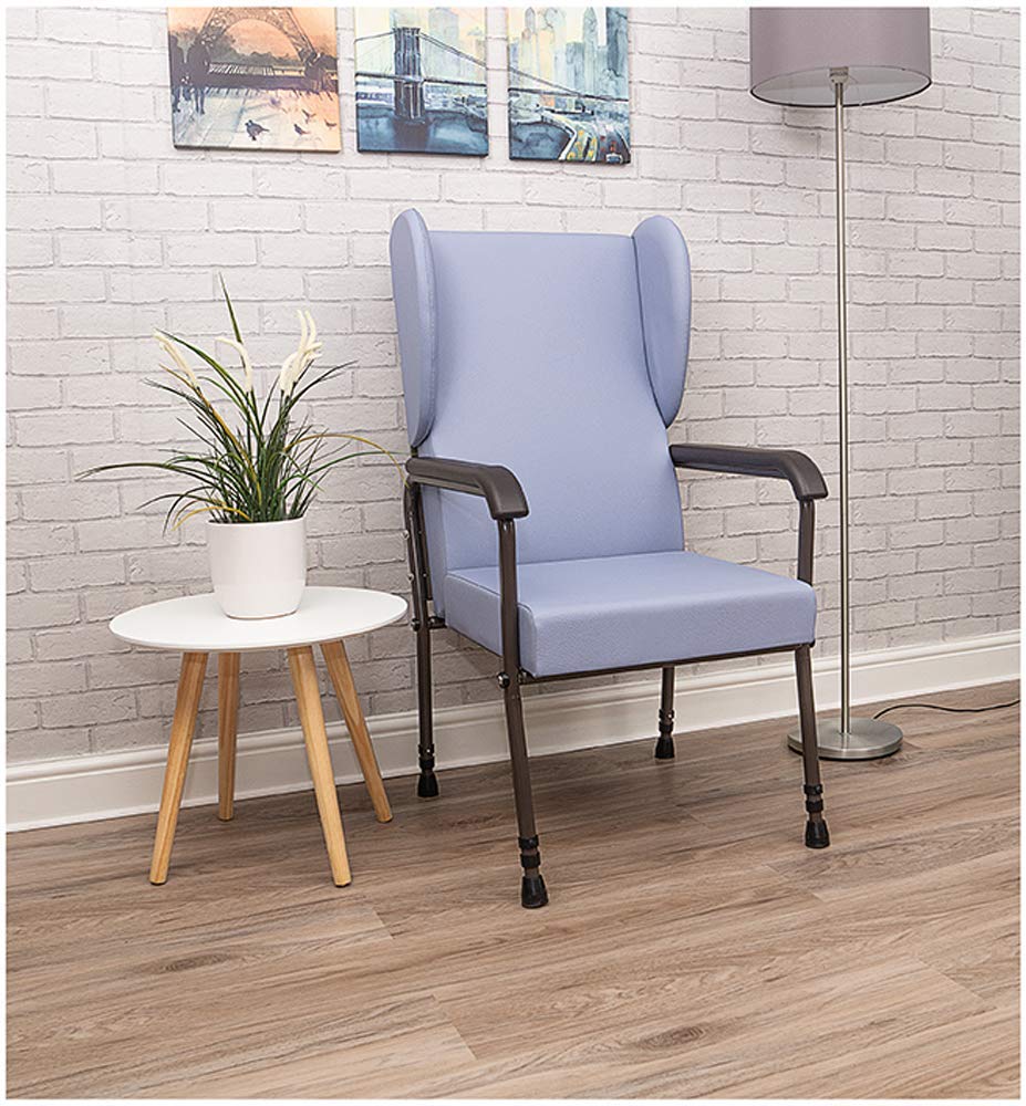 Aidapt Chesterfield Orthopaedic High Back Seat Chair With Adjustment for Leg and Back Height Easy Wipe Clean Material. For Use by Elderly Users With Limited Mobility In Living Rooms and Bedrooms - Image 4