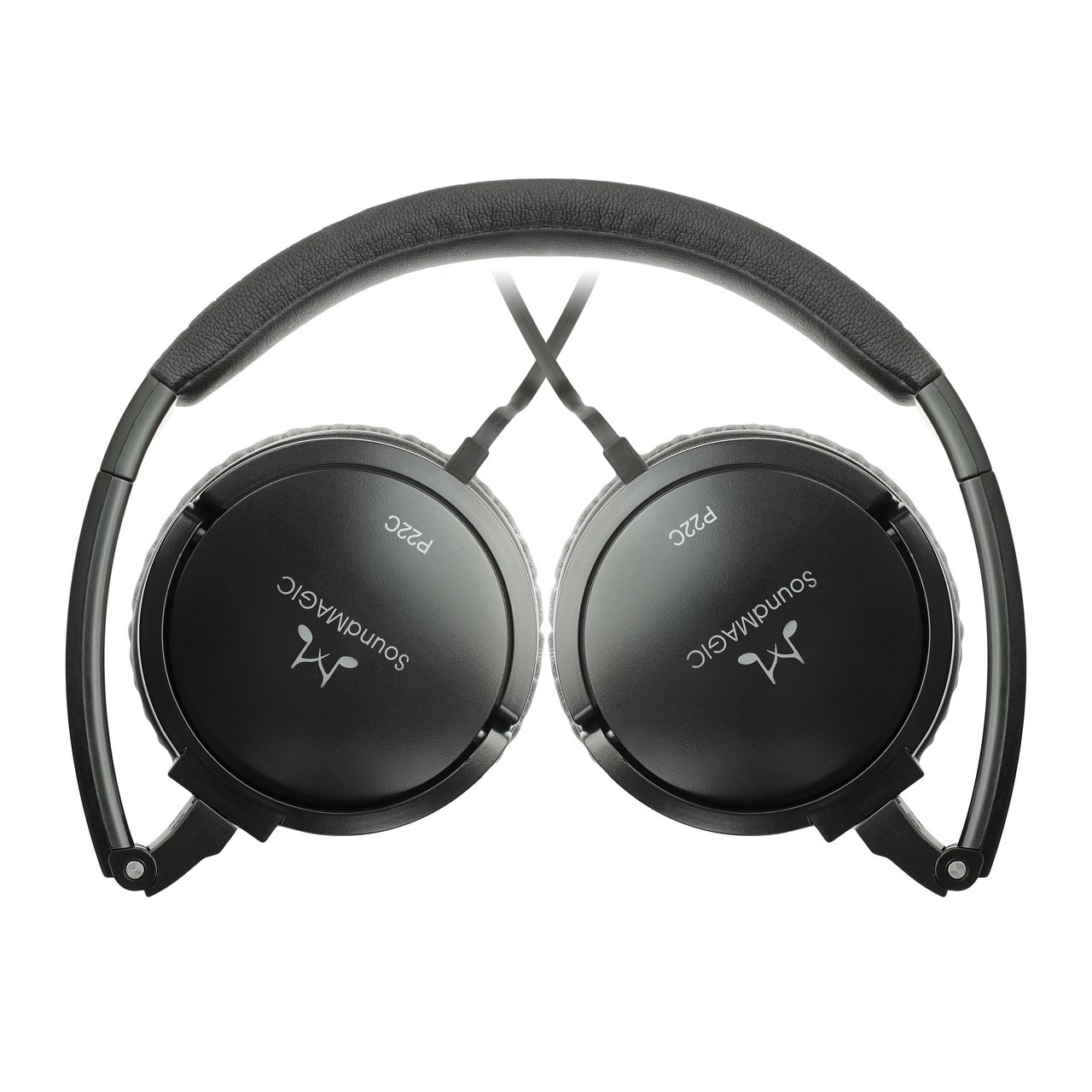 Soundmagic P22C Lightweight On Ear Headphones Wired with Microphone Comfortable and Portable HiFi Stereo Headset with Noise Isolation Foldable Design Black - Image 2