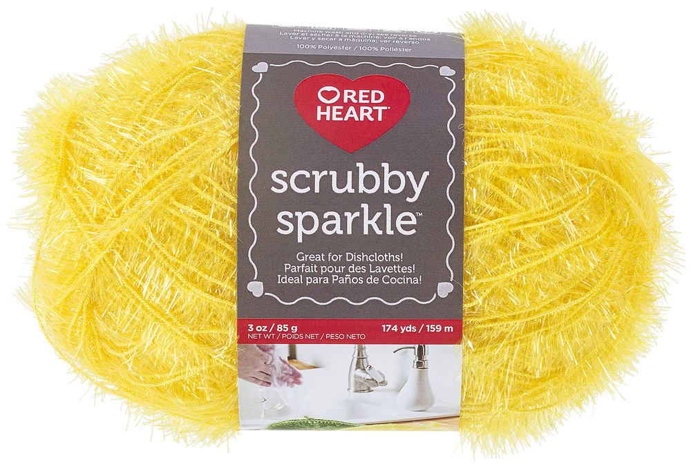 Coats Yarn E851.8215 "Red Heart" Scrubby Sparkle Yarn, Multi-Colour