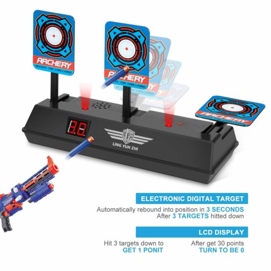 Keten Electronic Digital Target for Nerf Guns Auto-Reset Intelligent Light Sound 