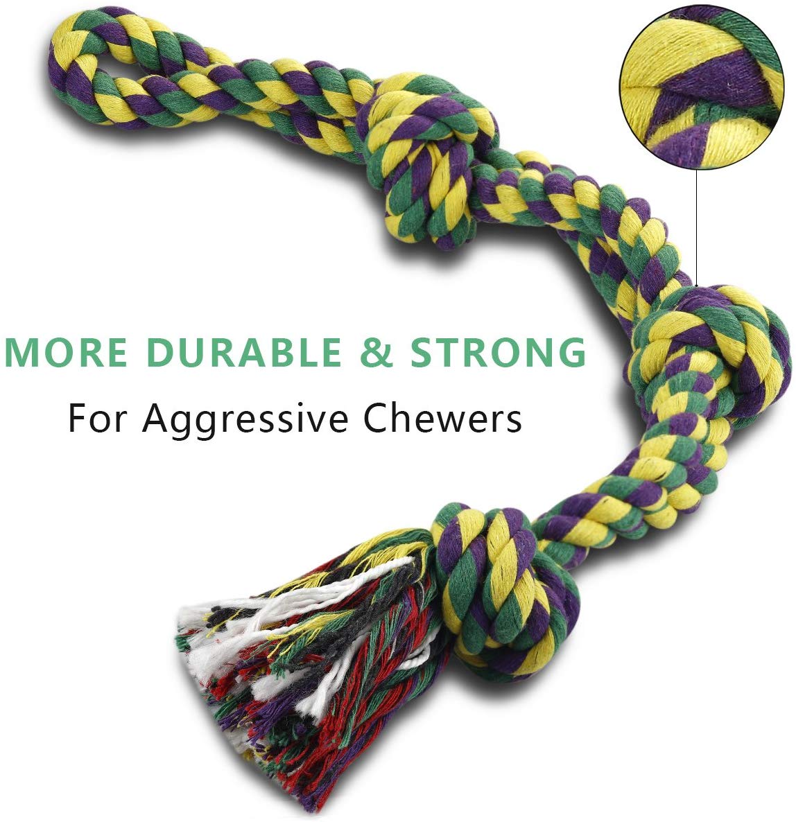 Durable Dog Rope Toys Set – Chew Toys For Indoor & Outdoor Play | Multiple Pieces For Fetch & Tug-of-War
