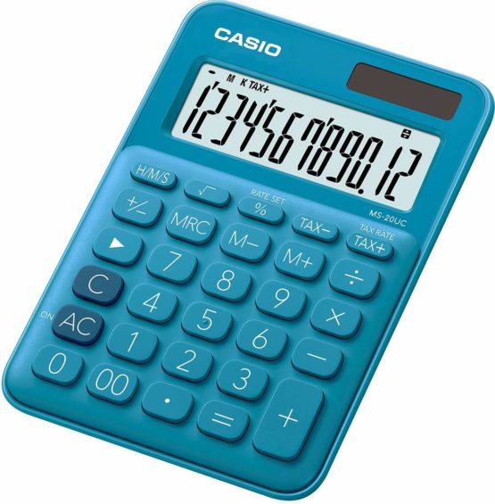CASIO CALCULATRICE DE Bureau MS-20UC-BU, BLEU