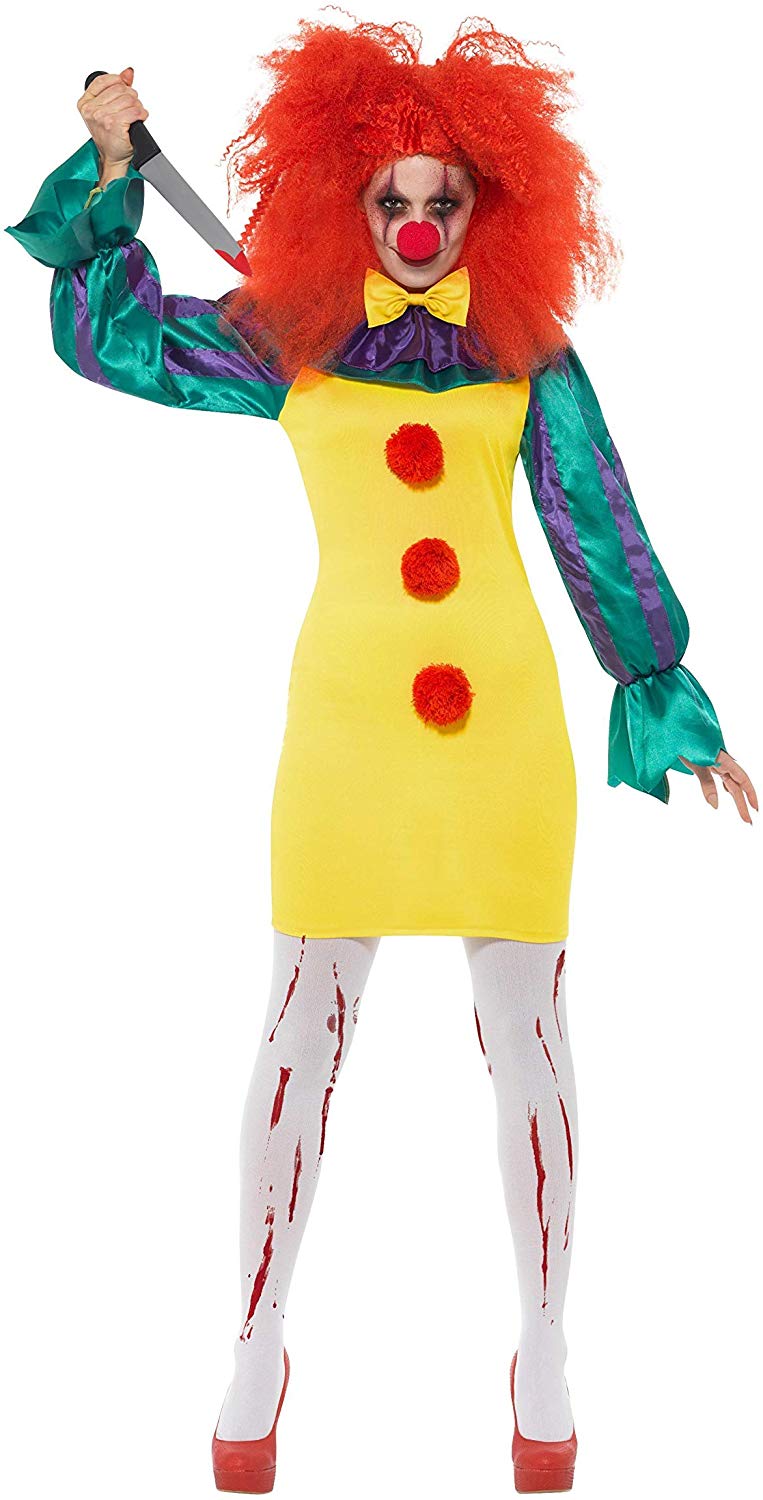 Smiffys Womens Smiffys Classic Horror Clown Lady Costume Smiffys Classic Horror Clown Lady 5664