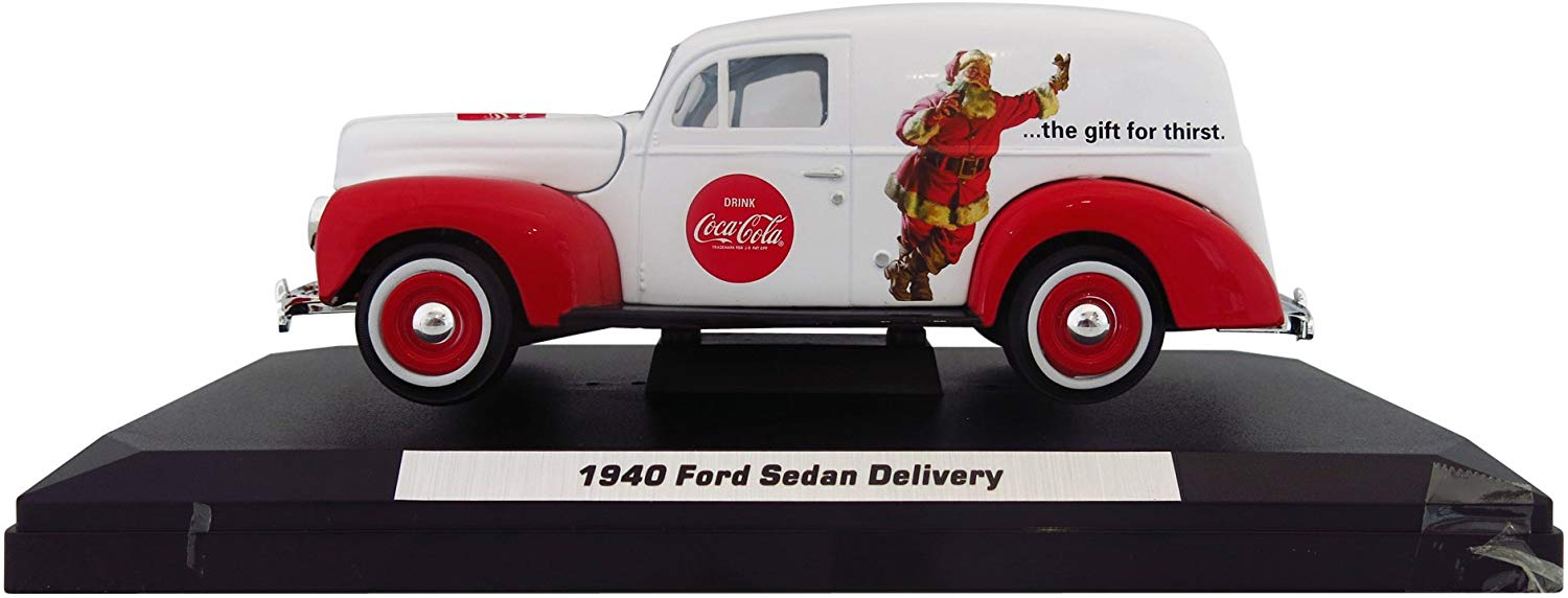 Coca Cola 0.05 Scale 1940 Christmas Ford Sedan Delivery Panel Van Die Cast Collectors Model, Black