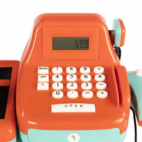 Battat Cash Register Toy Playset – Pretend Play Kids Calculator Cash Register with Accessories for 3+ (26-pieces) - Image 2