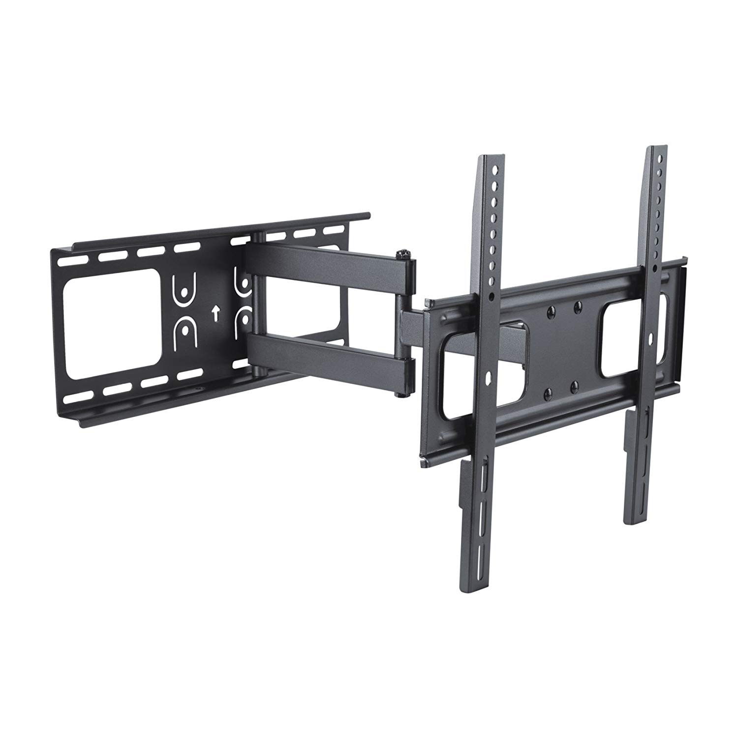 PureMounts TV Bracket with 62-475 mm Wall Clearance, Tiltable 10°/-20°, Swivels 90°/-90°, Maximum Load 50 kg