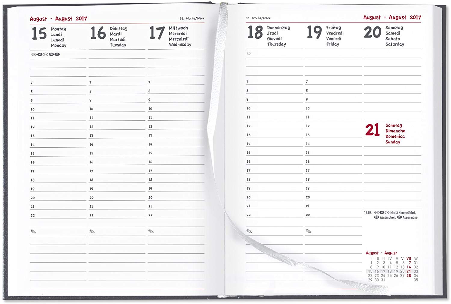 Diary School collegetimer "Typographic 2017/2018 - Weekly - 224 Pages - 15 x 21 cm - Image 2