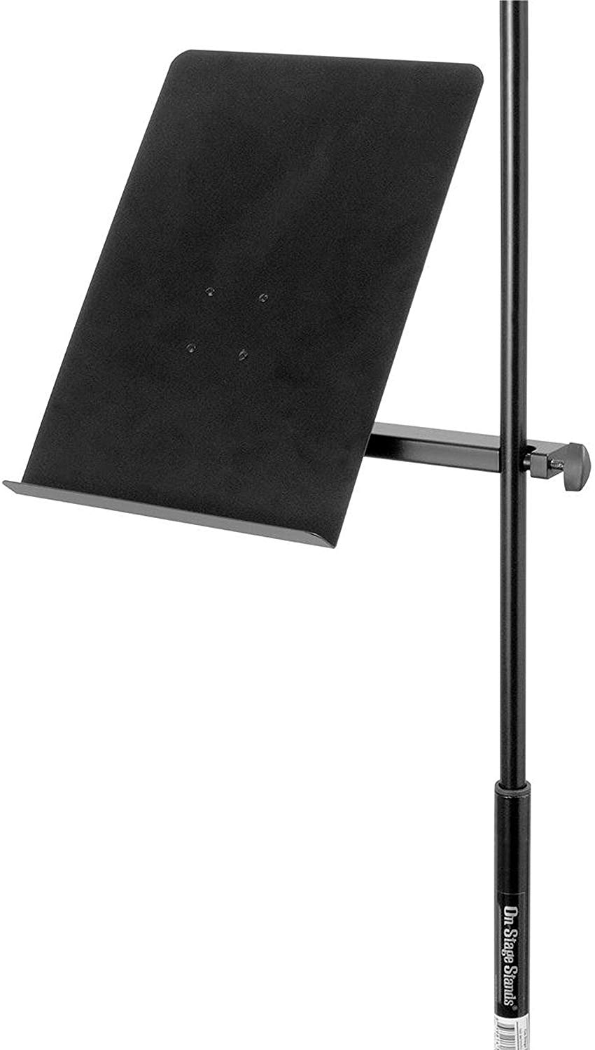 On-Stage U-Mount Clamp-On Music Desk, MSA7011, Black, 1 inch x 13 inches x 10 inches