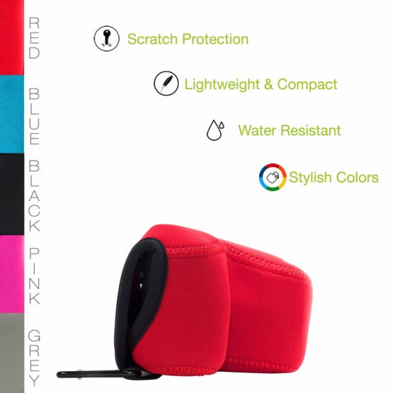MegaGear MG1021 Olympus PEN E-PL9, E-PL8 Ultra Light Neoprene Camera Case - Red - Image 2