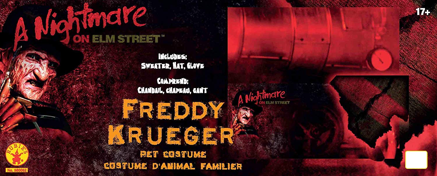 Rubie's unisex adult Costume, Official Rubie s A Nightmare on Elm Street Freddy Krueger Halloween Pet Dog Costume Size Medium - Image 2