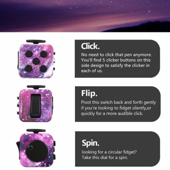 Yetech Galaxy Fidget Toy Fidget Cube Sensory Toys Stress Relieve Toys Anti-anxiety Toy for Children and Adults - Image 3