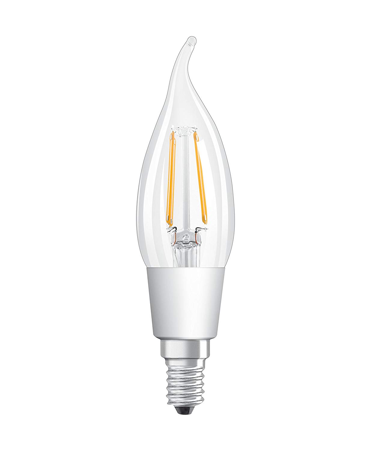 Osram Candle Shape Star+ GLOWdim Classic Ba LED Lamp, Glass, Warm White, E14, 5 W, Set of 1