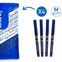Pilot V7 Liquid Ink Rollerball 0.7mm Tip - Blue, Pack of 4