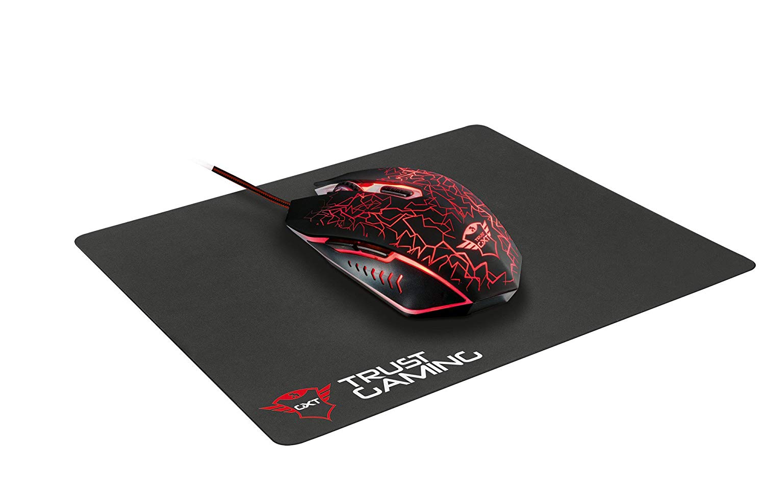 Trust Gaming 22736 GXT 783 Gaming Mouse and Mouse Pad, Black, 245L x 245W mm