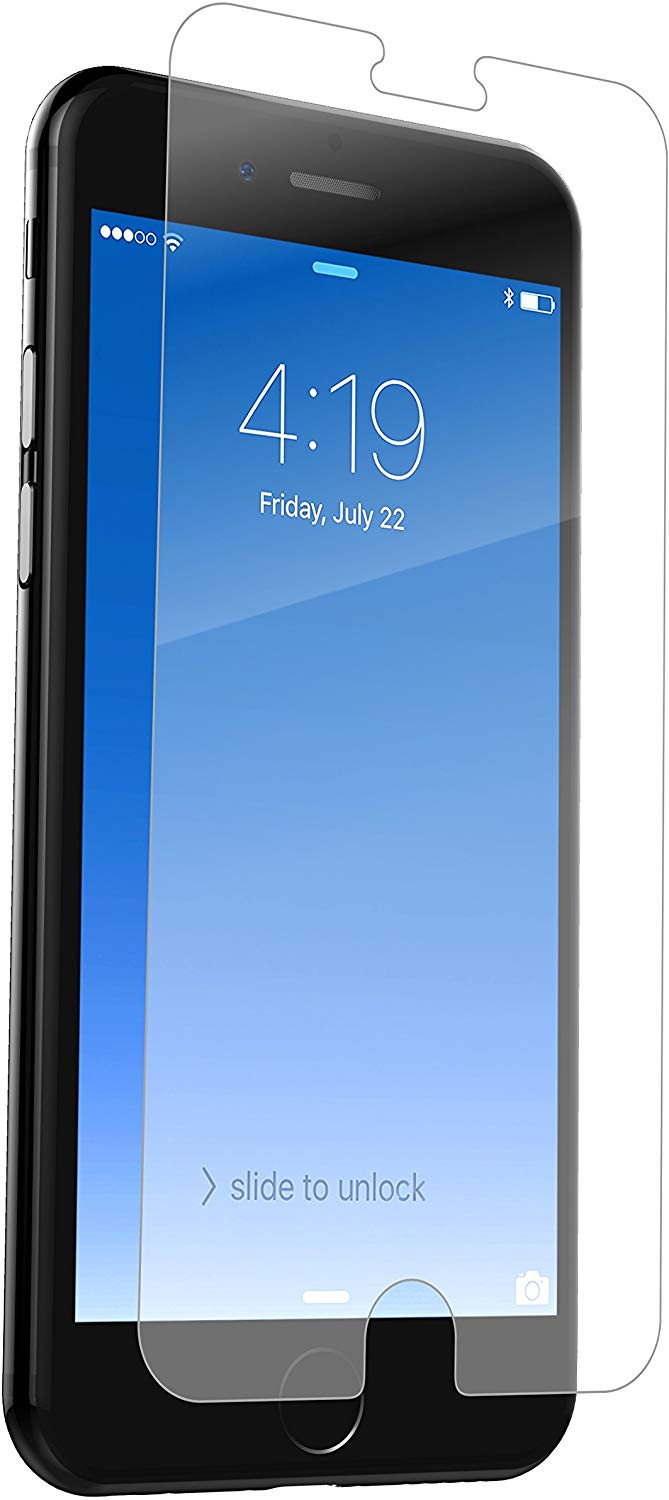 ZAGG InvisibleShield Glass+ Screen Protector, High-definition Tempered Glass, Made for Apple iPhone 8 Plus, iPhone 7 Plus