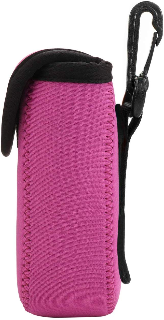 MegaGear Ultra Light Neoprene Camera Compatible with Case Sony Cyber-Shot DSC-W800, with Carabiner - Hot Pink - Image 3