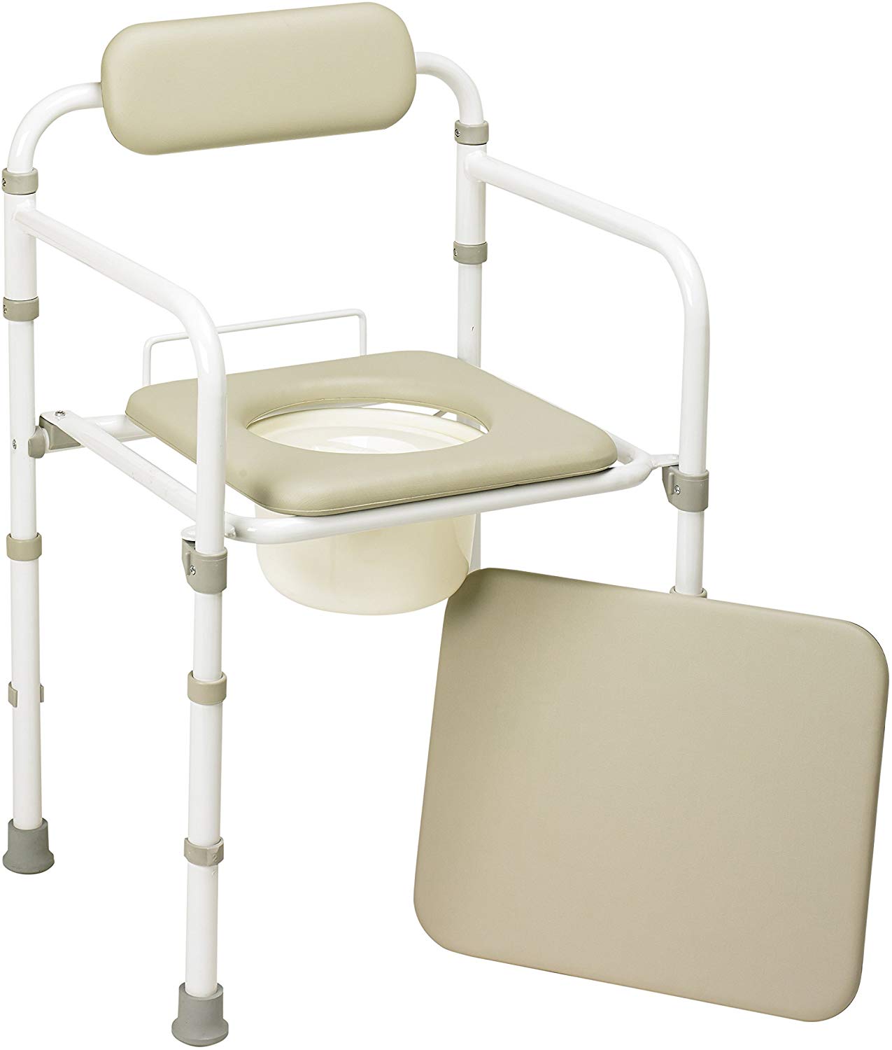HOMECRAFT Uni-Frame Folding Commode, Portable Toilet, Toilet Bowl & Pan for Elderly Handicapped, and Disabled users - Image 3