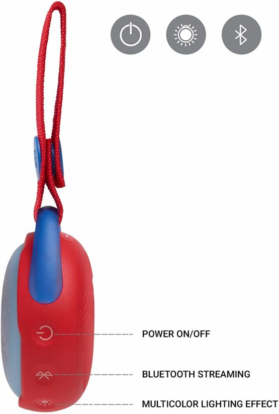 JBL JR POP – Portable Wireless Speaker with Light Feature for Kids – Fun speaker for little music fans – Red - Image 4