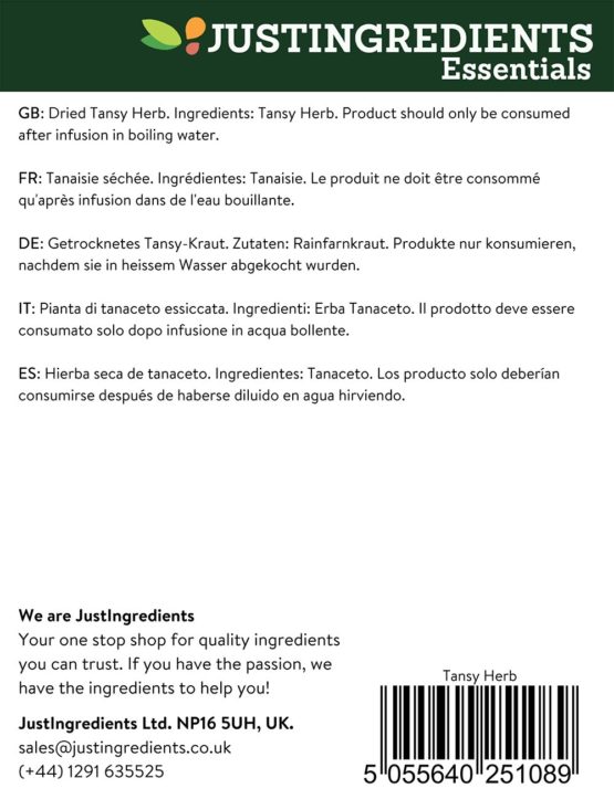 JustIngredients Essentials Tansy Herb 1 Kg - Image 2