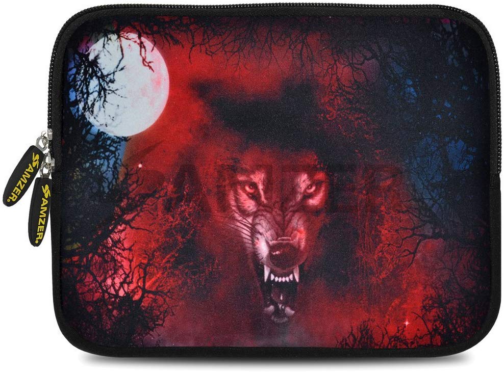Amzer Red Wolf Design Neoprene Soft Sleeve for Up to 7.75 inch Tablet - Image 3