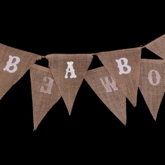 AKORD Bunting Banners Party Decoration 11 Flags, Jute, Hessian, 280 x 17 x 0.01 cm - Image 3
